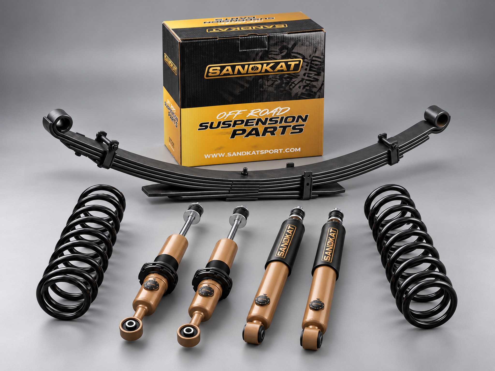 Лифт подвеска Sandkat Ford Ranger New Gen (2022-) увеличение клиренса спереди 50 мм с регулируемыми амортизаторами, SND011 Лифт подвеска Sandkat Ford Ranger New Gen (2022-) увеличение клиренса спереди 50 мм с регулируемыми амортизаторами, SND011