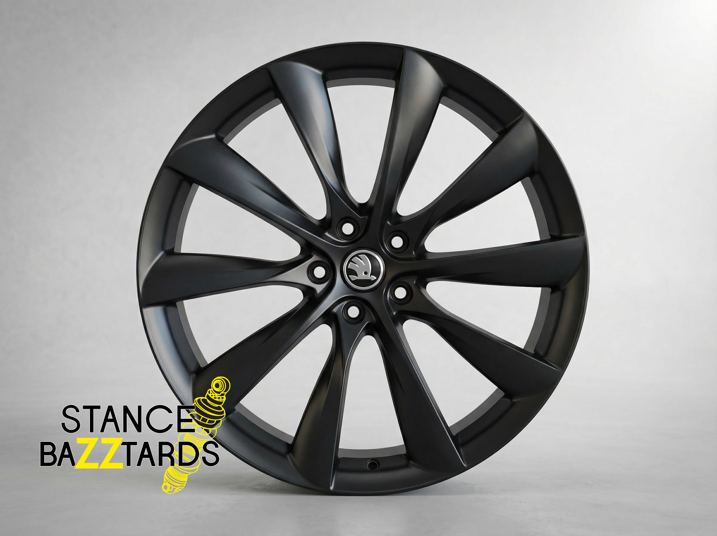 Диски колесные кованые Skoda RS style матово черные автомобильные, SB001-0432 Диски колесные кованые Skoda RS style матово черные автомобильные, SB001-0432