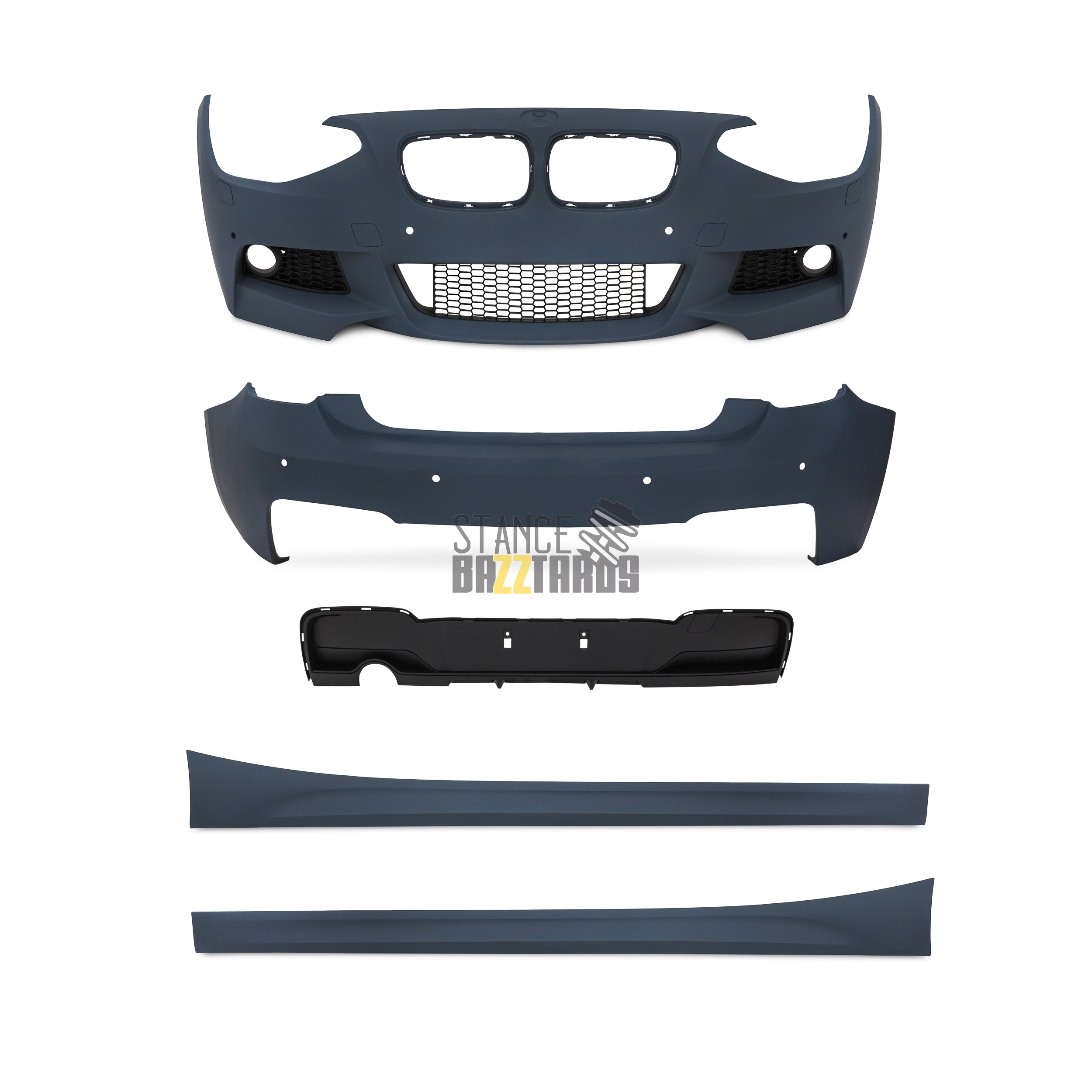 Комплект обвеса JOM BMW 1 Серия F20 (2011-2015) (передний/задний бампер, боковые юбки (с отверстиями парктроников (PDC)/ омывателей (SRA)) в спорт стиле (Sport Paket), 5111298-2JOM Комплект обвеса JOM BMW 1 Серия F20 (2011-2015) (передний/задний бампер, боковые юбки (с отверстиями парктроников (PDC)/ омывателей (SRA)) в спорт стиле (Sport Paket), 5111298-2JOM