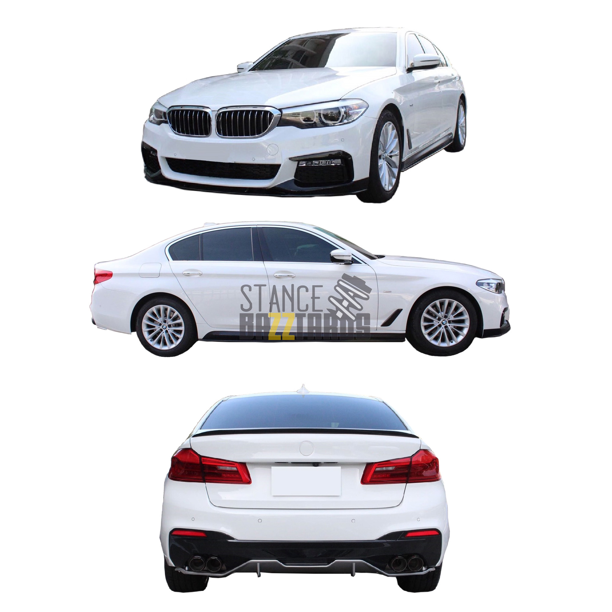 Комплект обвеса JOM BMW 5 Серия G30 (2017-) (передний, задний бампер с отверстиями парктроников (PDC), омывателей (SRA), боковые юбки (накладки, пороги)) в спорт стиле (Sport look), 5111310JOM Комплект обвеса JOM BMW 5 Серия G30 (2017-) (передний, задний бампер с отверстиями парктроников (PDC), омывателей (SRA), боковые юбки (накладки, пороги)) в спорт стиле (Sport look), 5111310JOM