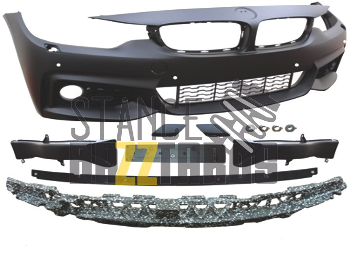 Бампер передний JOM BMW 4 Серия F32, F33, F36 (2013-) в спорт стиле (Sport Look) с отверстиями, 5111963JOM Бампер передний JOM BMW 4 Серия F32, F33, F36 (2013-) в спорт стиле (Sport Look) с отверстиями, 5111963JOM