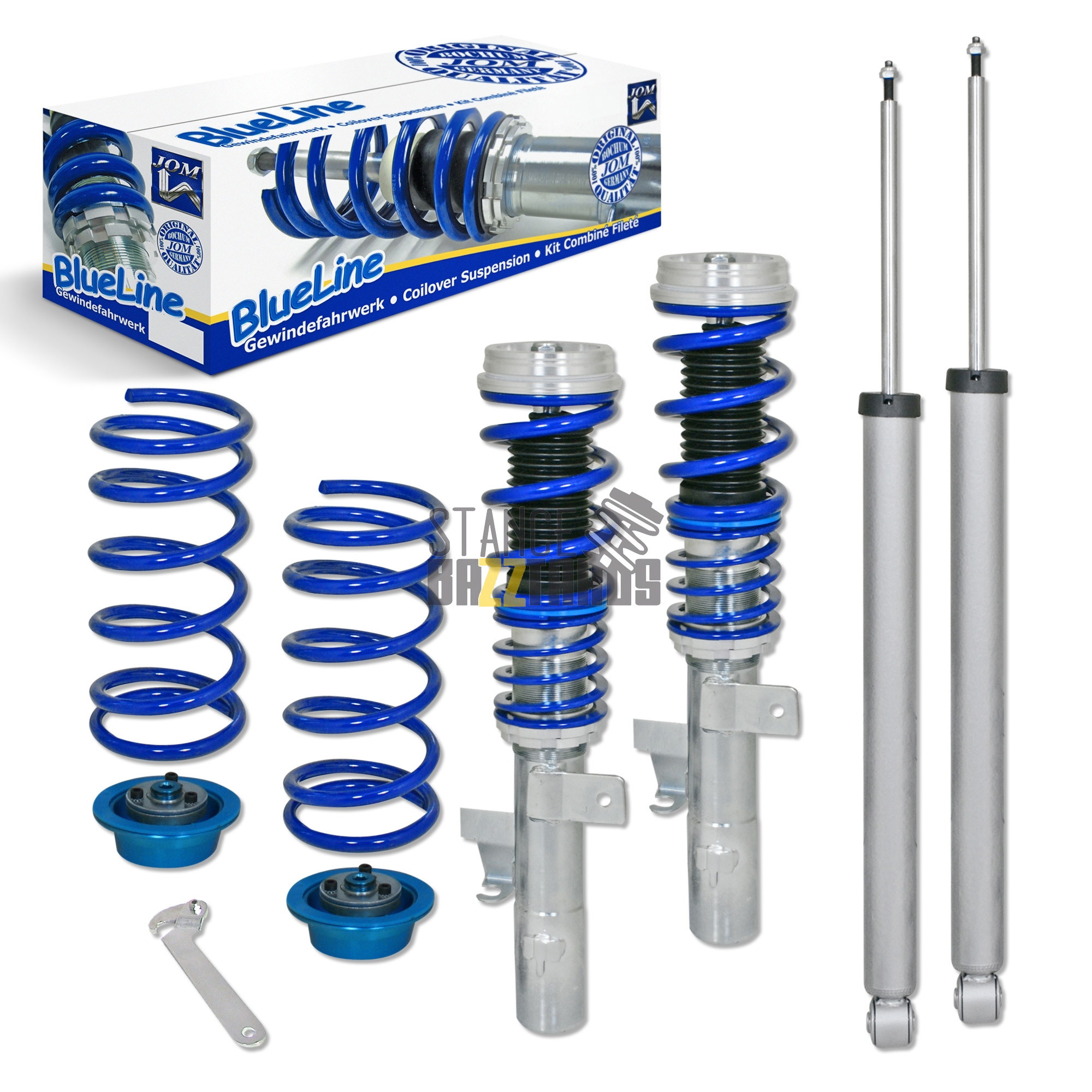 Комплект винтовой подвески (койловеров) JOM Blueline Ford Focus C-Max (1.6/ Ti/ 1.8/ 2.0/ 1.6TDCi/ 1.8TDCi/ 2.0TDCi) (2003-) с регулировкой высоты, 741081 Комплект винтовой подвески (койловеров) JOM Blueline Ford Focus C-Max (1.6/ Ti/ 1.8/ 2.0/ 1.6TDCi/ 1.8TDCi/ 2.0TDCi) (2003-) с регулировкой высоты, 741081