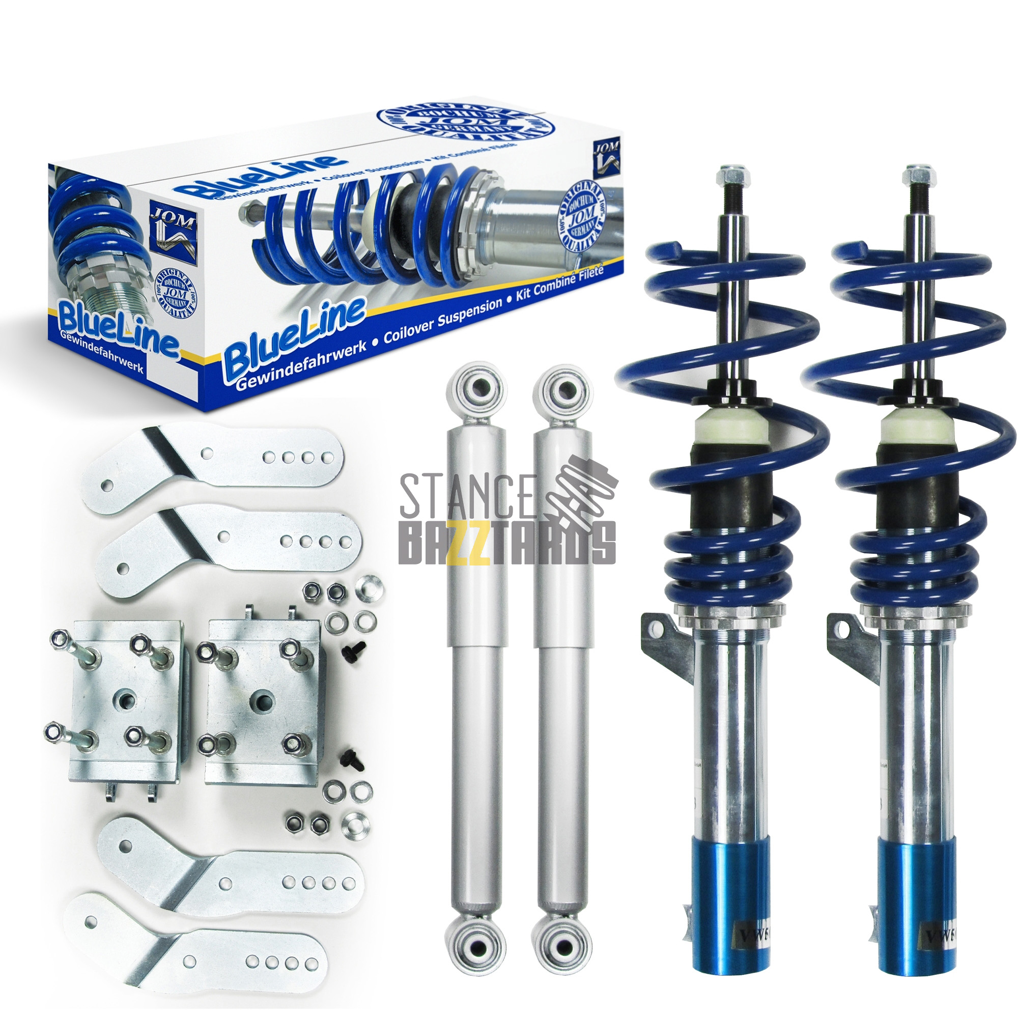 Комплект винтовой подвески (койловеров) JOM Blueline Volkswagen Caddy 3 поколение (MK3) (2KA/2KB) (1.2/ 1.6/ 2.0/ 2.0SDi/ 1.6TDi/ 1.9TDi), кроме DSG и 4Motion (стойки 50/55 мм) 2004-2016 с регулировкой высоты, 741139 Комплект винтовой подвески (койловеров) JOM Blueline Volkswagen Caddy 3 поколение (MK3) (2KA/2KB) (1.2/ 1.6/ 2.0/ 2.0SDi/ 1.6TDi/ 1.9TDi), кроме DSG и 4Motion (стойки 50/55 мм) 2004-2016 с регулировкой высоты, 741139