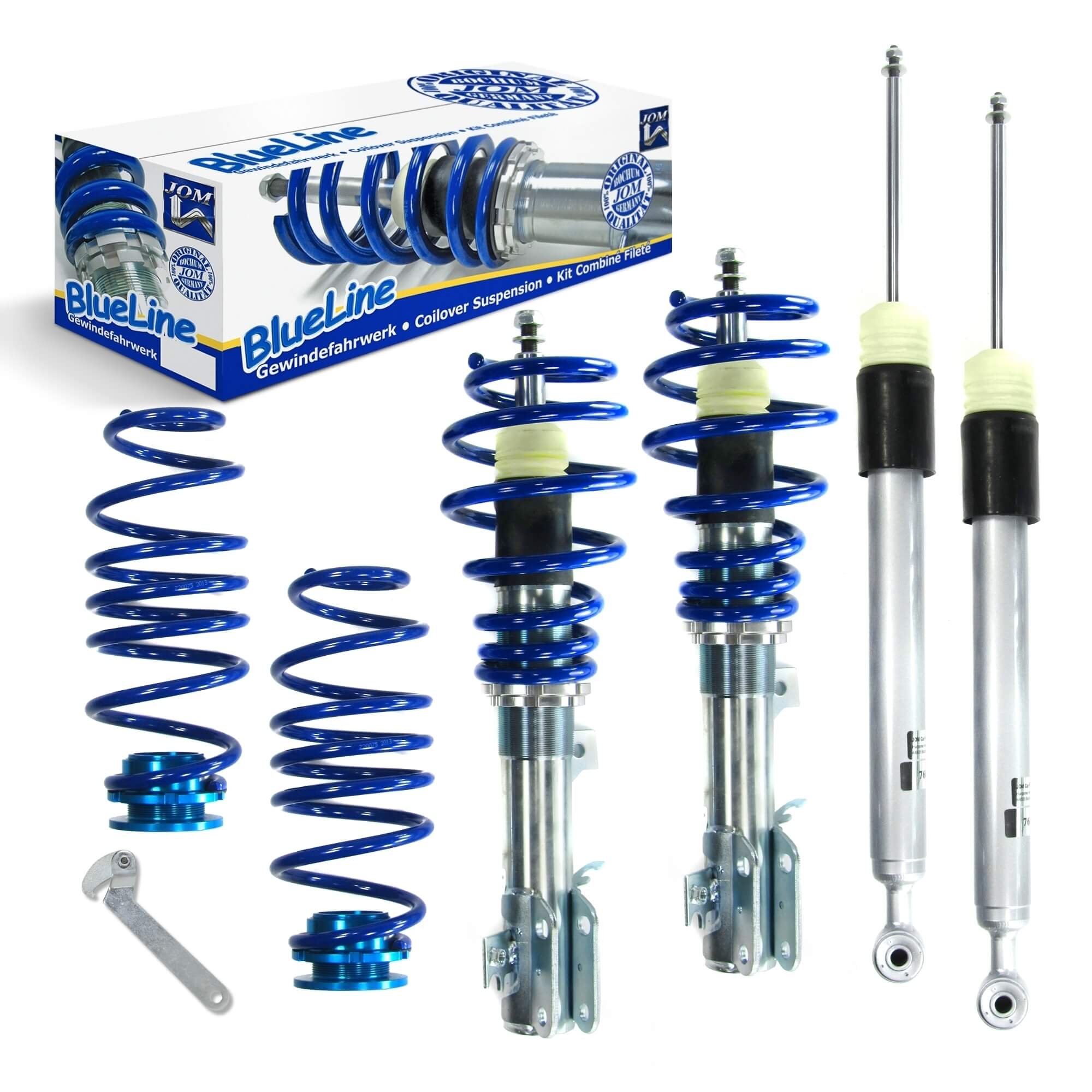 Винтовая подвеска (койловеры) JOM Blueline Ford Fiesta 7 поколение (JHH) (двиг 1.1, 1.0 EcoBoost, 1.5 EcoBoost, 1.5 TDCi) (2017-) с регулировками высоты, 741206 Винтовая подвеска (койловеры) JOM Blueline Ford Fiesta 7 поколение (JHH) (двиг 1.1, 1.0 EcoBoost, 1.5 EcoBoost, 1.5 TDCi) (2017-) с регулировками высоты, 741206