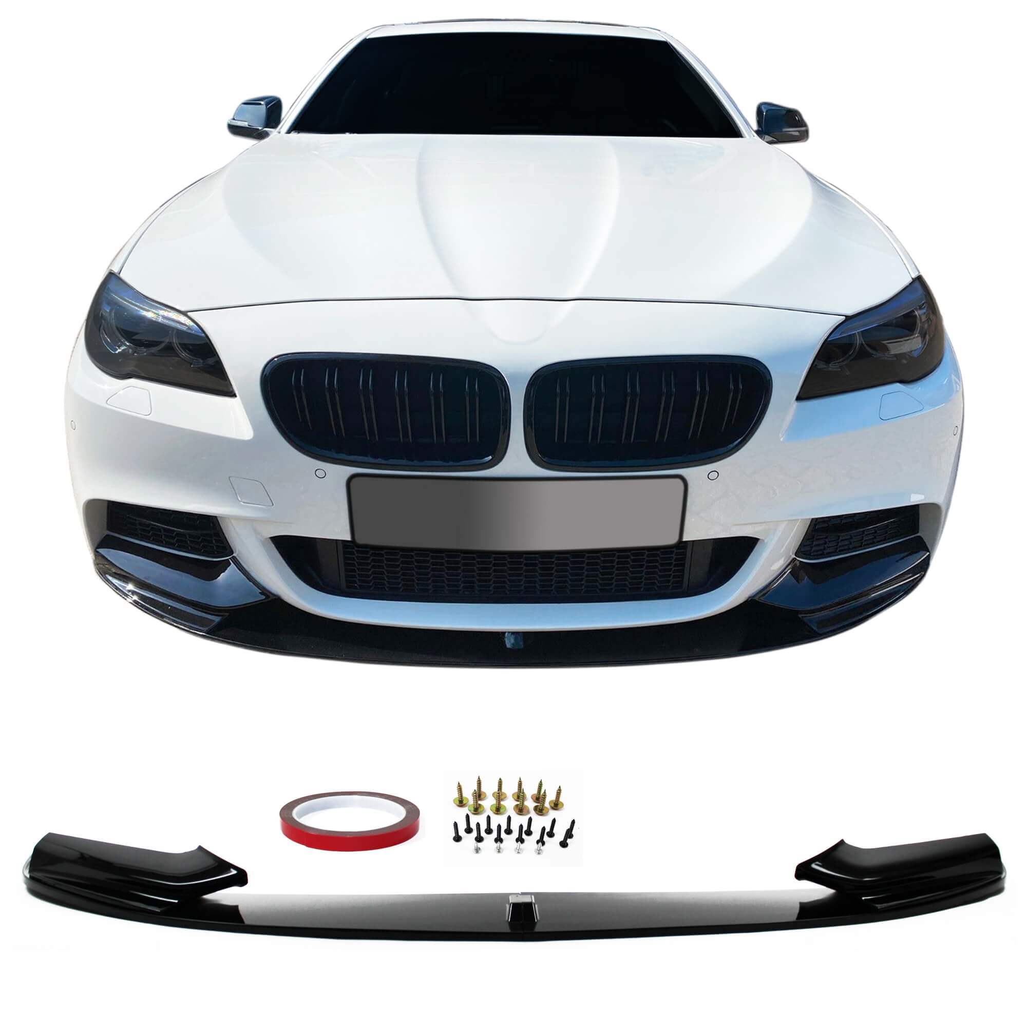 Спортивный передний диффузор JOM BMW 5 серии F10 седан (2010-2013) + F11 Touring (2010-) глянцевый, 5111403-3JOM Спортивный передний диффузор JOM BMW 5 серии F10 седан (2010-2013) + F11 Touring (2010-) глянцевый, 5111403-3JOM