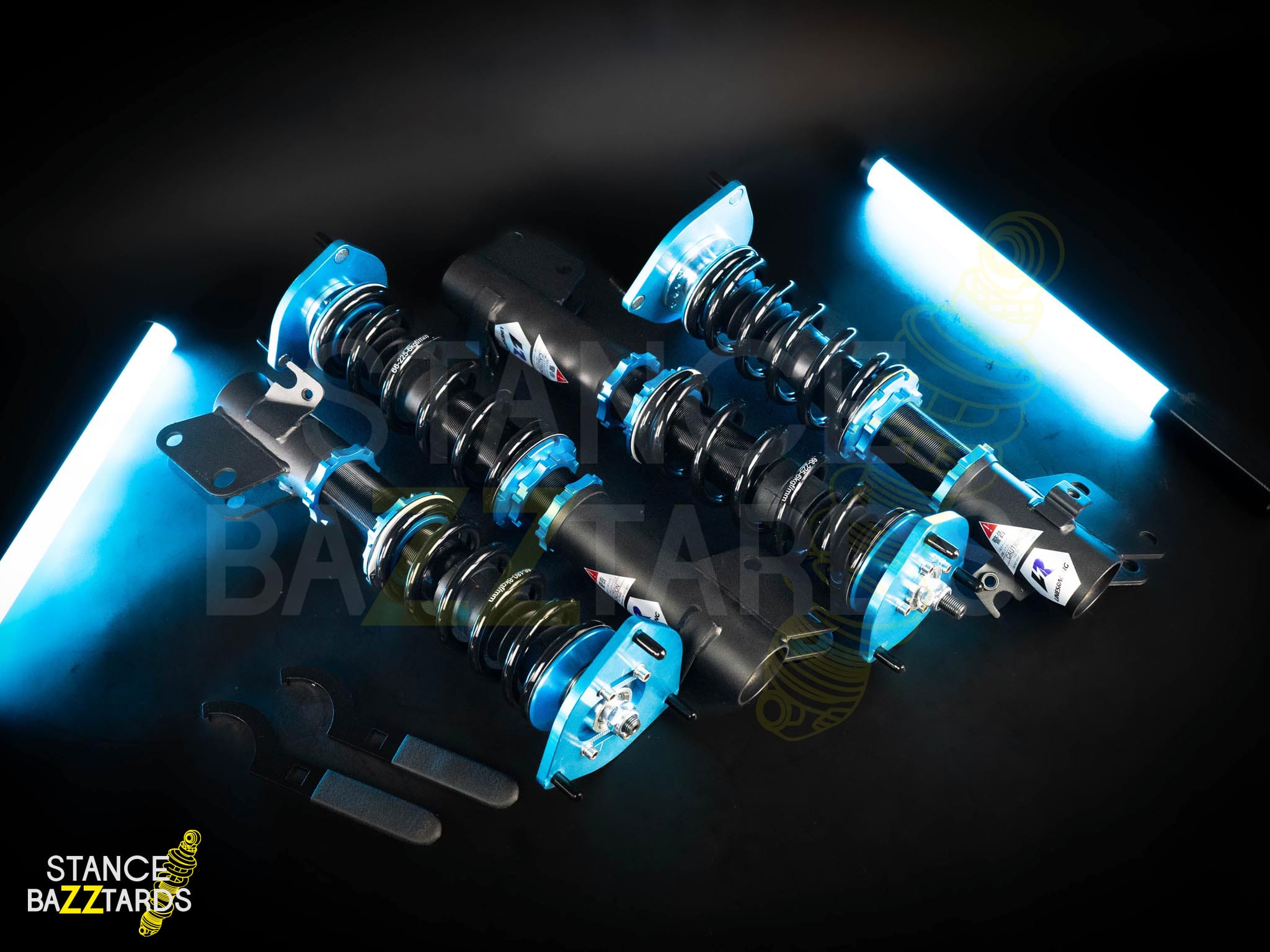 Комплект винтовой подвески (койловеров) LinesRacing Subaru Forester 1 поколение (MK1) (SF5) 1997-2002 (5x100) с регулировками высоты (фултап), жесткости (36 регулировок), развала, SD-008 Комплект винтовой подвески (койловеров) LinesRacing Subaru Forester 1 поколение (MK1) (SF5) 1997-2002 (5x100) с регулировками высоты (фултап), жесткости (36 регулировок), развала, SD-008