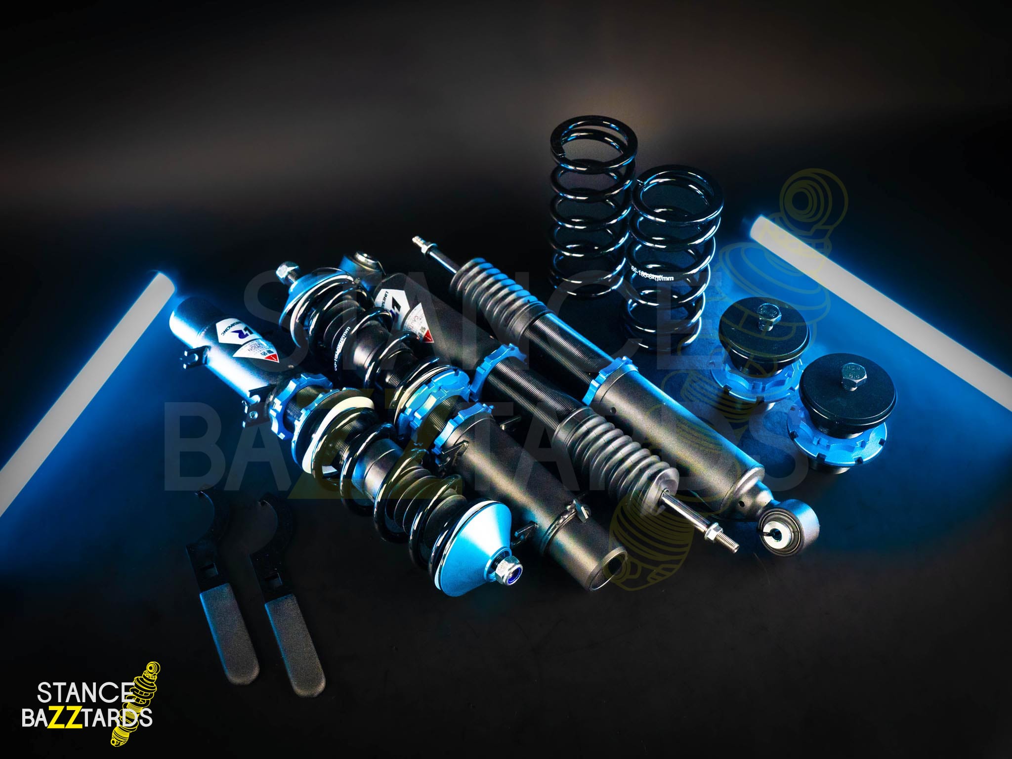 Комплект винтовой подвески (койловеров) LinesRacing Volkswagen Golf 4 поколение (MK4) (1J), вкл Variant (1997-2006) с регулировками высоты (фултап), жесткости (36 регулировок), развала, SD-054 Комплект винтовой подвески (койловеров) LinesRacing Volkswagen Golf 4 поколение (MK4) (1J), вкл Variant (1997-2006) с регулировками высоты (фултап), жесткости (36 регулировок), развала, SD-054