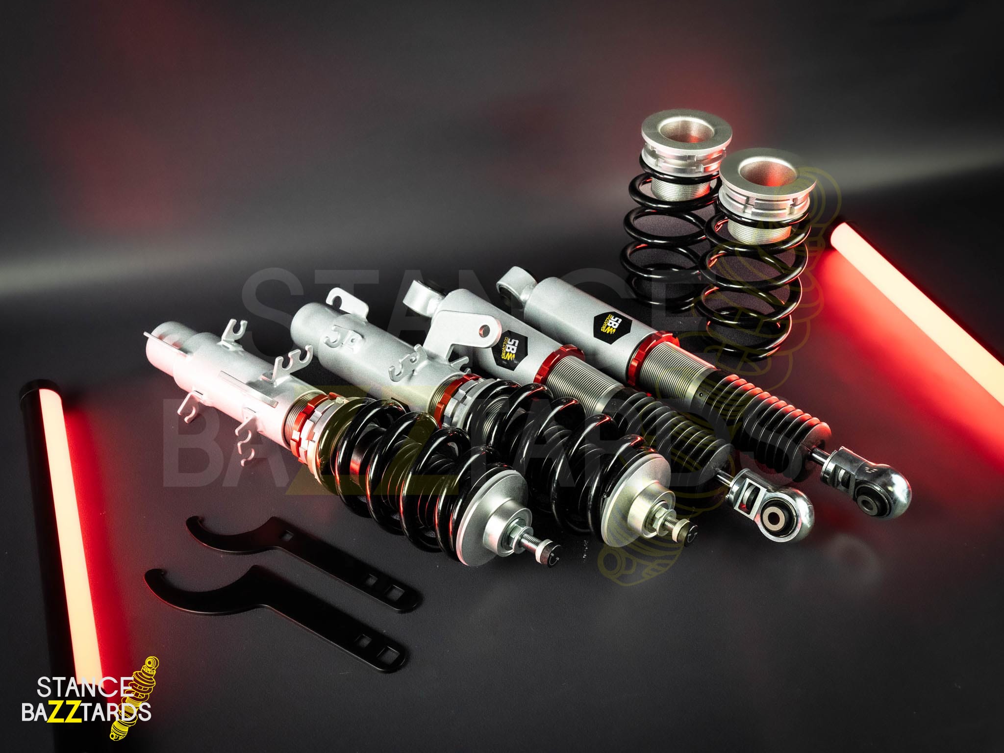 Комплект винтовой подвески (койловеры) SB Performance Audi TT (8N/TTR) AWD (1999-2006) с регулировками высоты (фултап), жесткости (32 регулировки) (сжатие/отбой) и развала (см хар-ки), AUD039 Комплект винтовой подвески (койловеры) SB Performance Audi TT (8N/TTR) AWD (1999-2006) с регулировками высоты (фултап), жесткости (32 регулировки) (сжатие/отбой) и развала (см хар-ки), AUD039