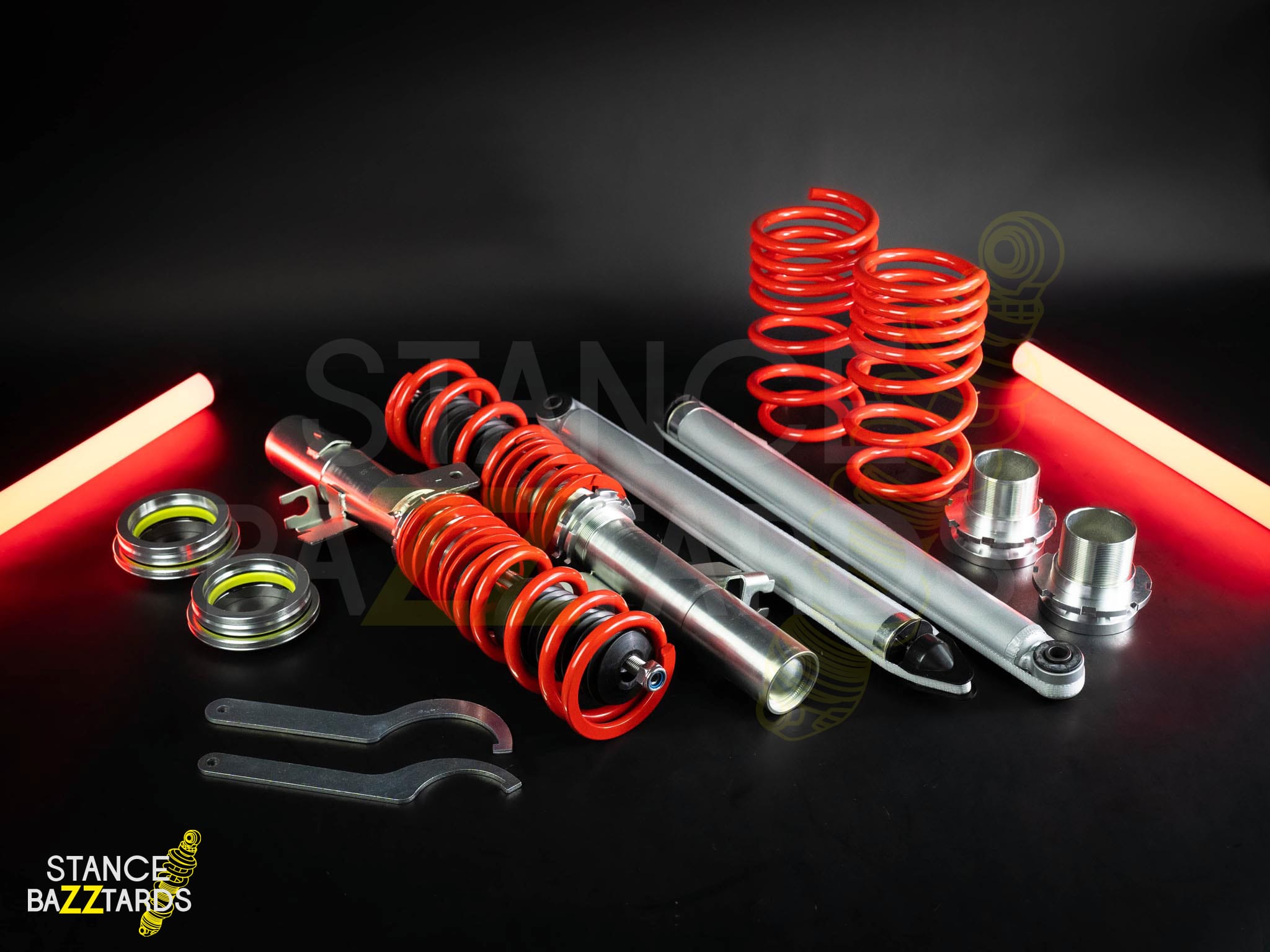Комплект винтовой подвески (койловеров) SB Red Mazda 3 BL (вкл MPS) 2009-2013 с регулировками высоты, SBREDFRD004 Комплект винтовой подвески (койловеров) SB Red Mazda 3 BL (вкл MPS) 2009-2013 с регулировками высоты, SBREDFRD004