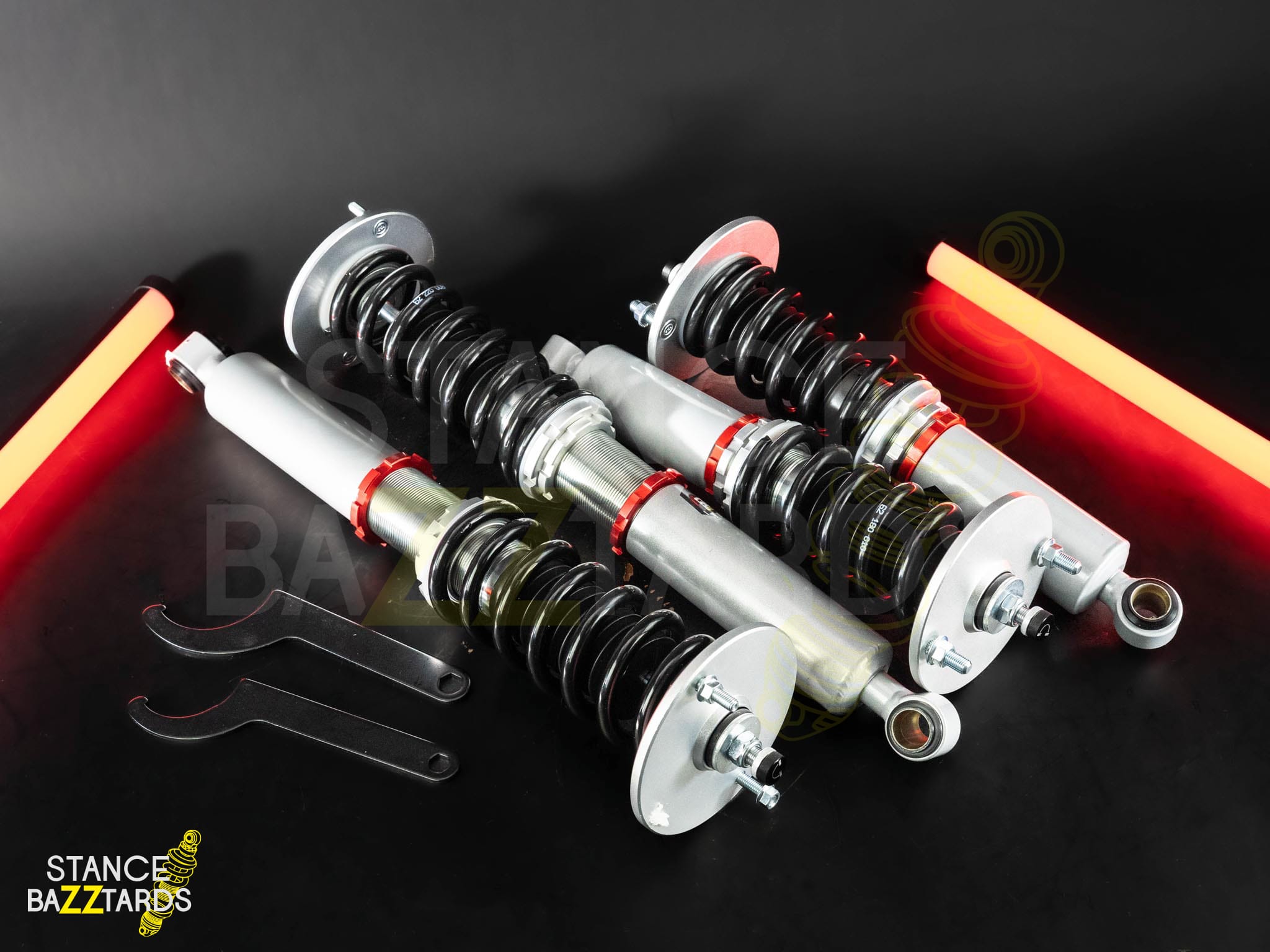 Комплект винтовой подвески (койловеры) SB Performance Nissan Skyline R33 GTS (ECR33) (1993-1998) с регулировками высоты (фултап), жесткости (32 регулировки) и развала (см хар-ки), NSN031 Комплект винтовой подвески (койловеры) SB Performance Nissan Skyline R33 GTS (ECR33) (1993-1998) с регулировками высоты (фултап), жесткости (32 регулировки) и развала (см хар-ки), NSN031