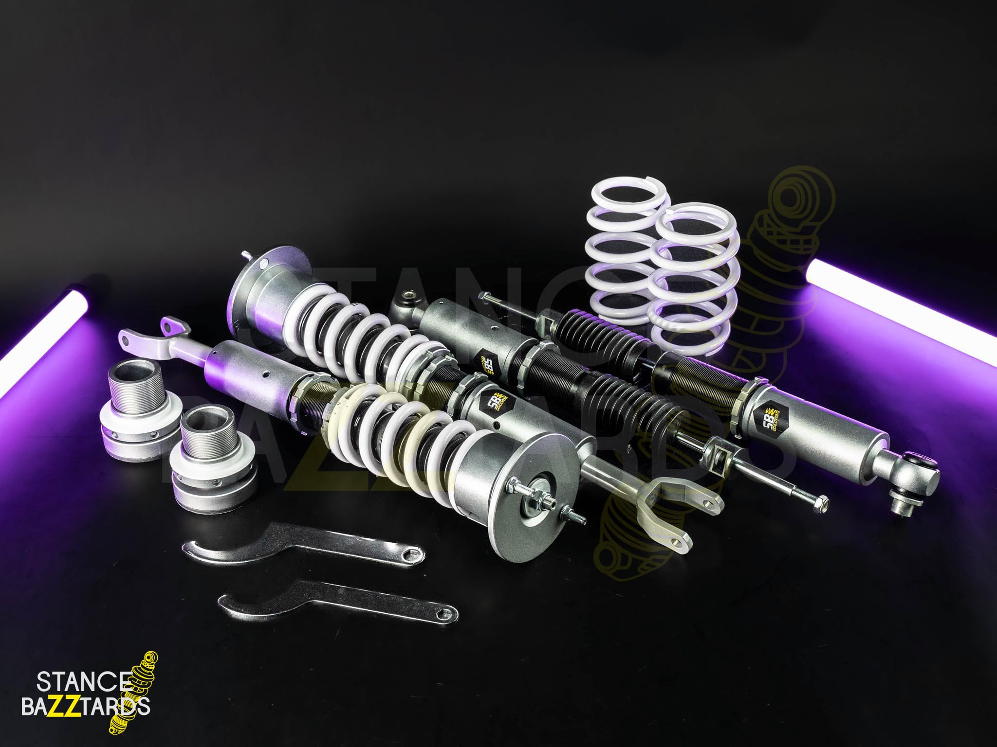Комплект винтовой подвески (койловеры) SB Performance Volkswagen Passat B5/B5.5 (B5G/B5.5) (1998-2005) с регулировками высоты (фултап), жесткости (32 регулировки) и развала (см хар-ки), VWG020 Комплект винтовой подвески (койловеры) SB Performance Volkswagen Passat B5/B5.5 (B5G/B5.5) (1998-2005) с регулировками высоты (фултап), жесткости (32 регулировки) и развала (см хар-ки), VWG020