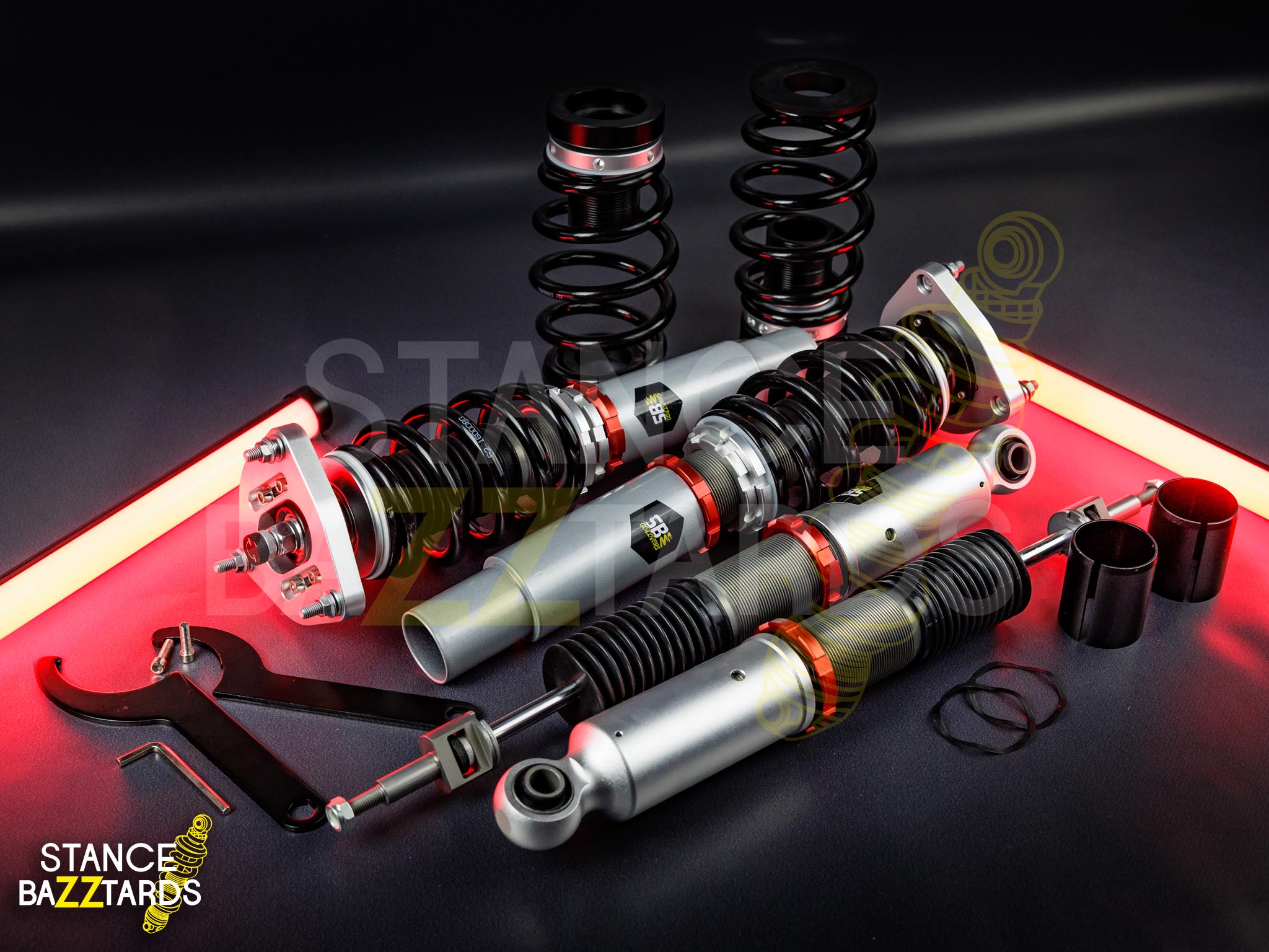 Комплект винтовой подвески (койловеры) SB Performance Audi TT 8S / FV (MK3) (2014-) с регулировками высоты (фултап), жесткости (32 регулировки) (сжатие/отбой) и развала (см хар-ки), AUD047 Комплект винтовой подвески (койловеры) SB Performance Audi TT 8S / FV (MK3) (2014-) с регулировками высоты (фултап), жесткости (32 регулировки) (сжатие/отбой) и развала (см хар-ки), AUD047