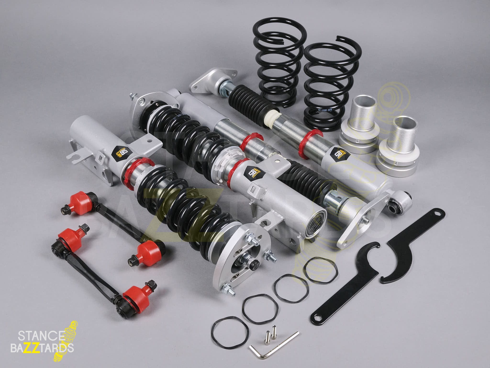 Комплект винтовой подвески (койловеры) SB Performance Mazda CX-5 I MK1 KE 2012-2016 с регулировками высоты (фултап), жесткости (32 регулировки) (сжатие/отбой) и развала (см хар-ки), MZD038 Комплект винтовой подвески (койловеры) SB Performance Mazda CX-5 I MK1 KE 2012-2016 с регулировками высоты (фултап), жесткости (32 регулировки) (сжатие/отбой) и развала (см хар-ки), MZD038