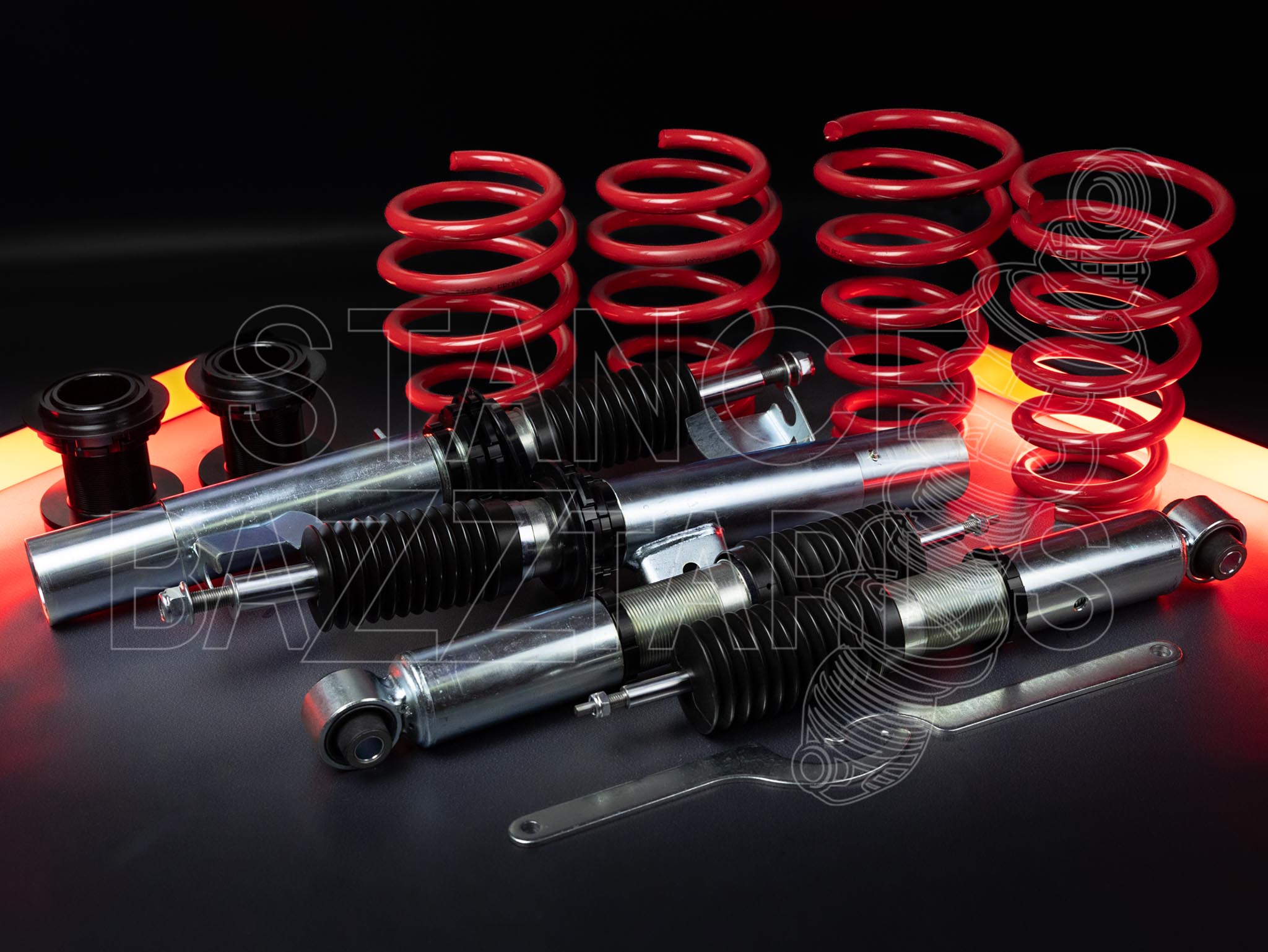 Комплект винтовой подвески (койловеров) SB Red Volvo S80 2 поколение (2006-2016) с регулировками высоты (регулируемый "сапог"), SBREDFRD004A Комплект винтовой подвески (койловеров) SB Red Volvo S80 2 поколение (2006-2016) с регулировками высоты (регулируемый "сапог"), SBREDFRD004A