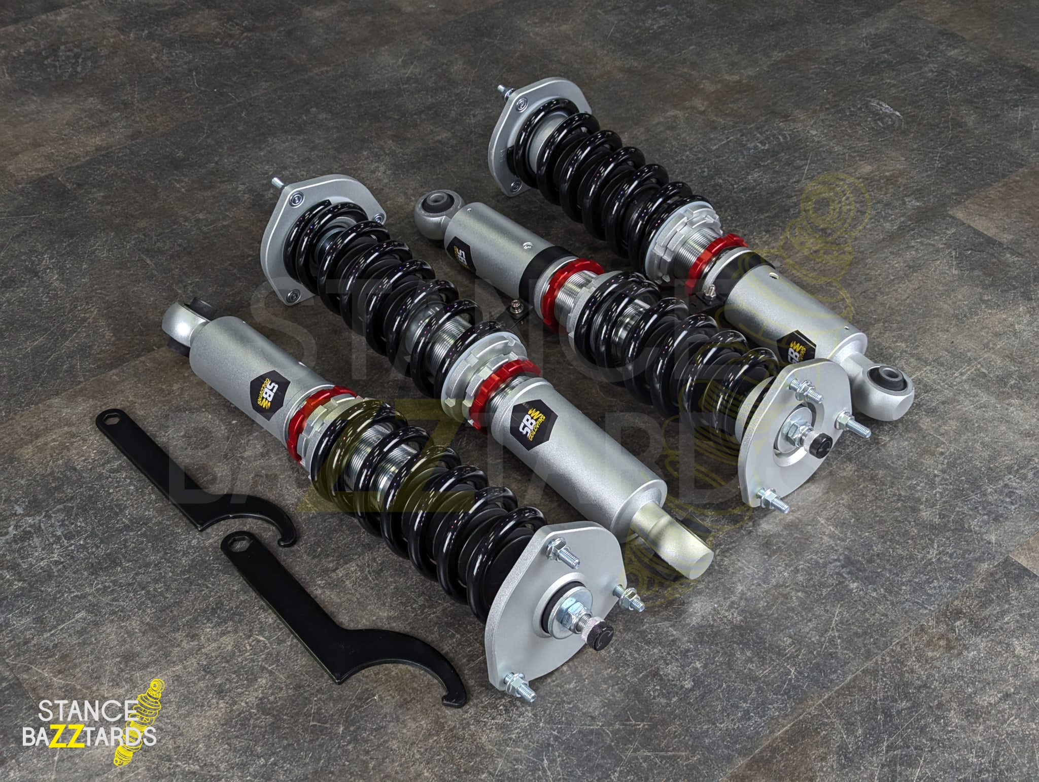 Комплект винтовой подвески (койловеры) SB Performance Toyota Chaser 5/6 поколение (MK6) (JZX90/JZX100) (1992-2001) с регулировками высоты (фултап), жесткости (32 регулировки) и развала (см хар-ки), TYT019 Комплект винтовой подвески (койловеры) SB Performance Toyota Chaser 5/6 поколение (MK6) (JZX90/JZX100) (1992-2001) с регулировками высоты (фултап), жесткости (32 регулировки) и развала (см хар-ки), TYT019