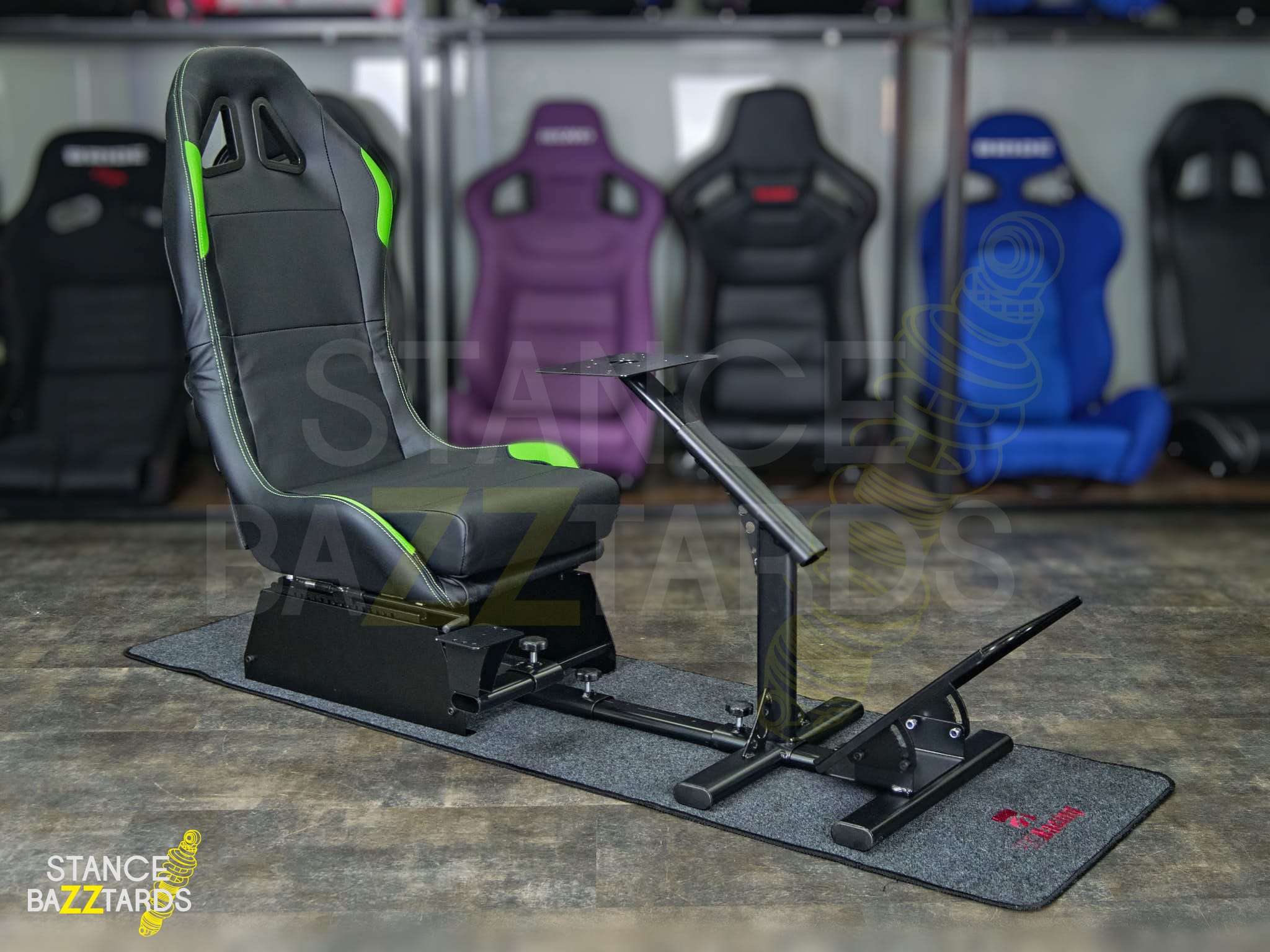 Кресло игровое симулятор со столиком для симрейсинга SB Seats (61x51x45/1) ПВХ кожа, JBR1012-B Кресло игровое симулятор со столиком для симрейсинга SB Seats (61x51x45/1) ПВХ кожа, JBR1012-B