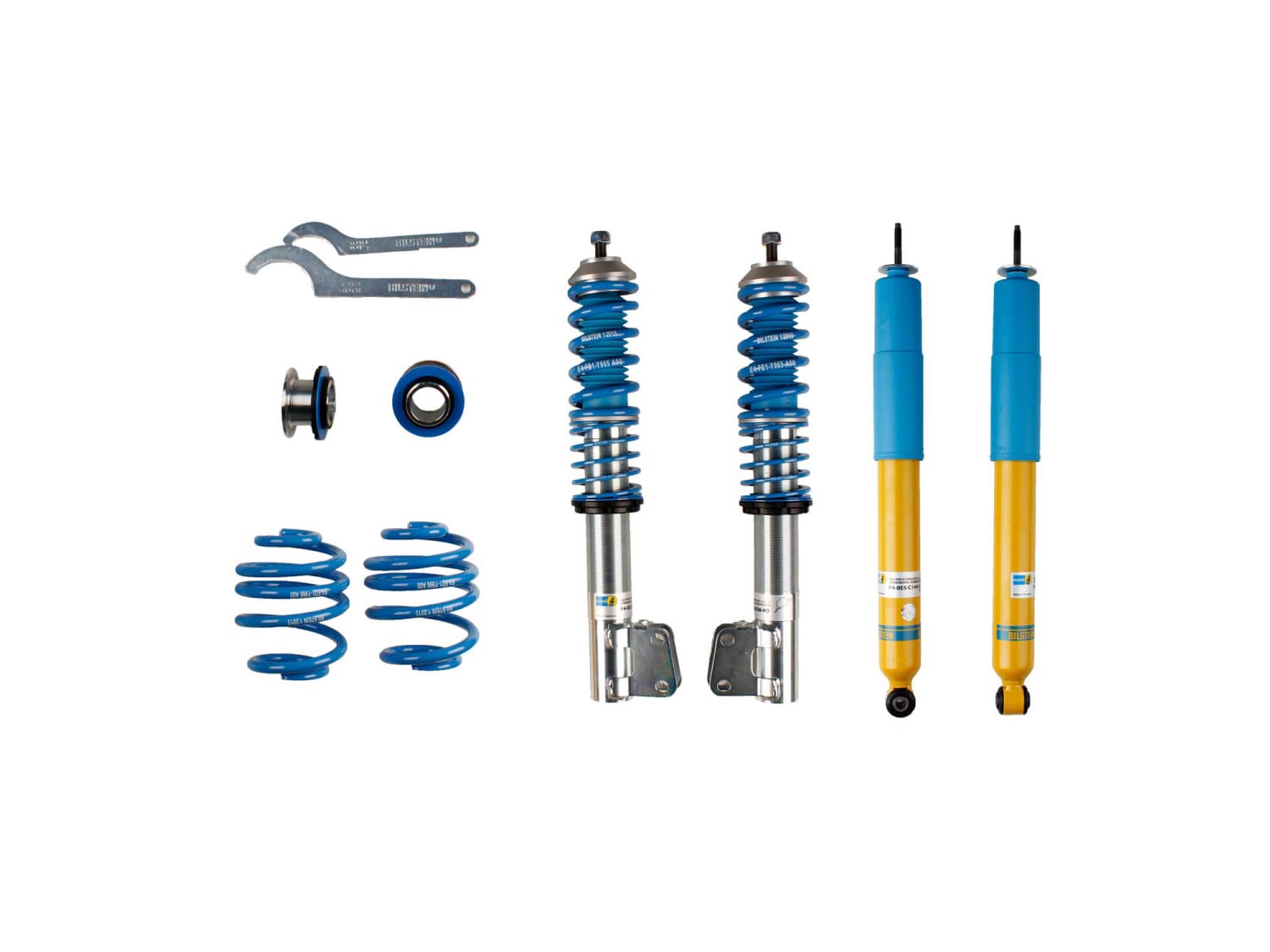 Винтовая подвеска (койловеры) Bilstein B14, Renault Clio 2 поколение, 1998-2013 (с регулировками высоты), 47-087750 Винтовая подвеска (койловеры) Bilstein B14, Renault Clio 2 поколение, 1998-2013 (с регулировками высоты), 47-087750