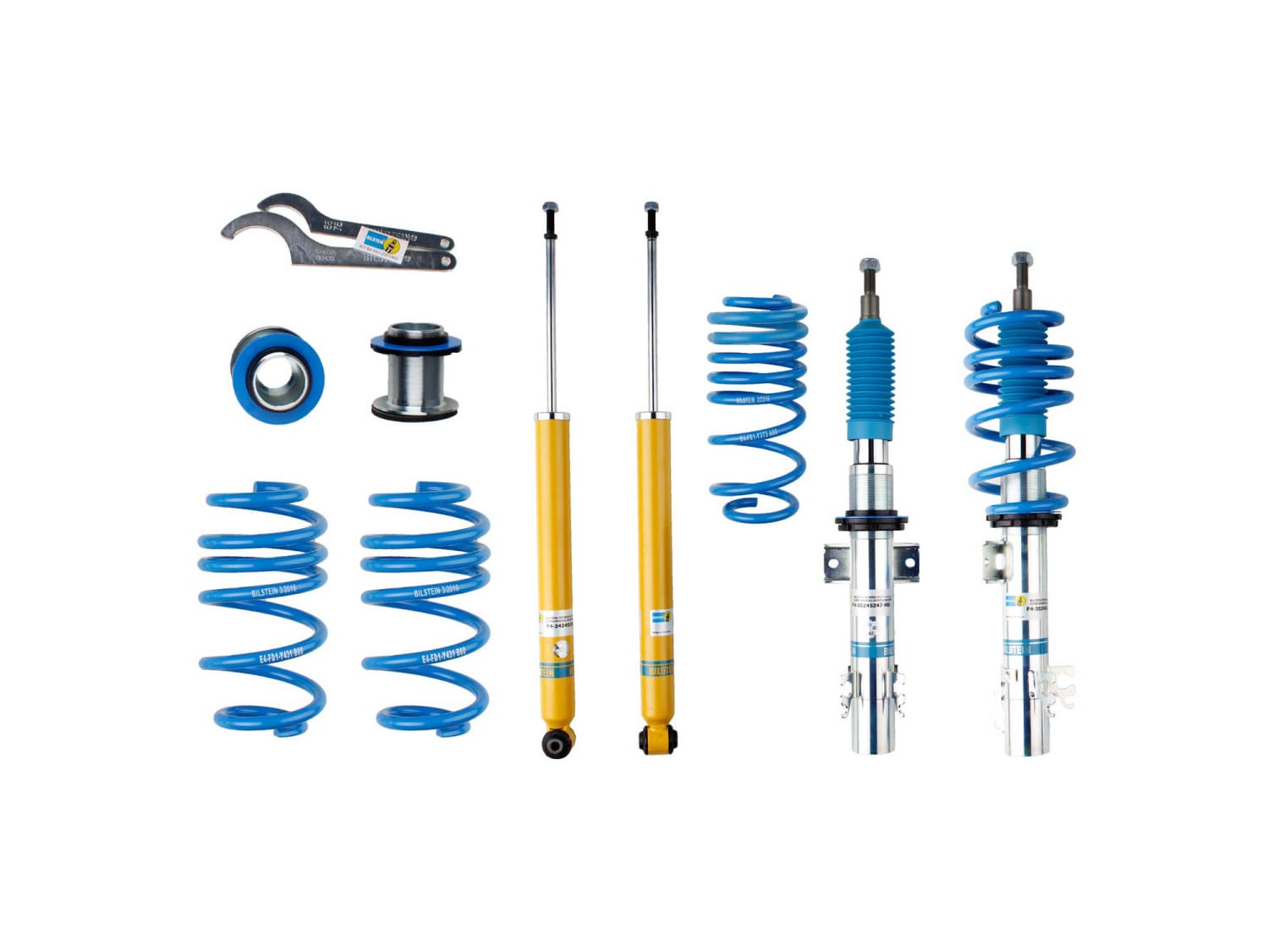 Винтовая подвеска (койловеры) Bilstein B14, Volkswagen Polo 5 поколение (6R/6C/61), 2009-2020 (с регулировками высоты), 47-245266 Винтовая подвеска (койловеры) Bilstein B14, Volkswagen Polo 5 поколение (6R/6C/61), 2009-2020 (с регулировками высоты), 47-245266
