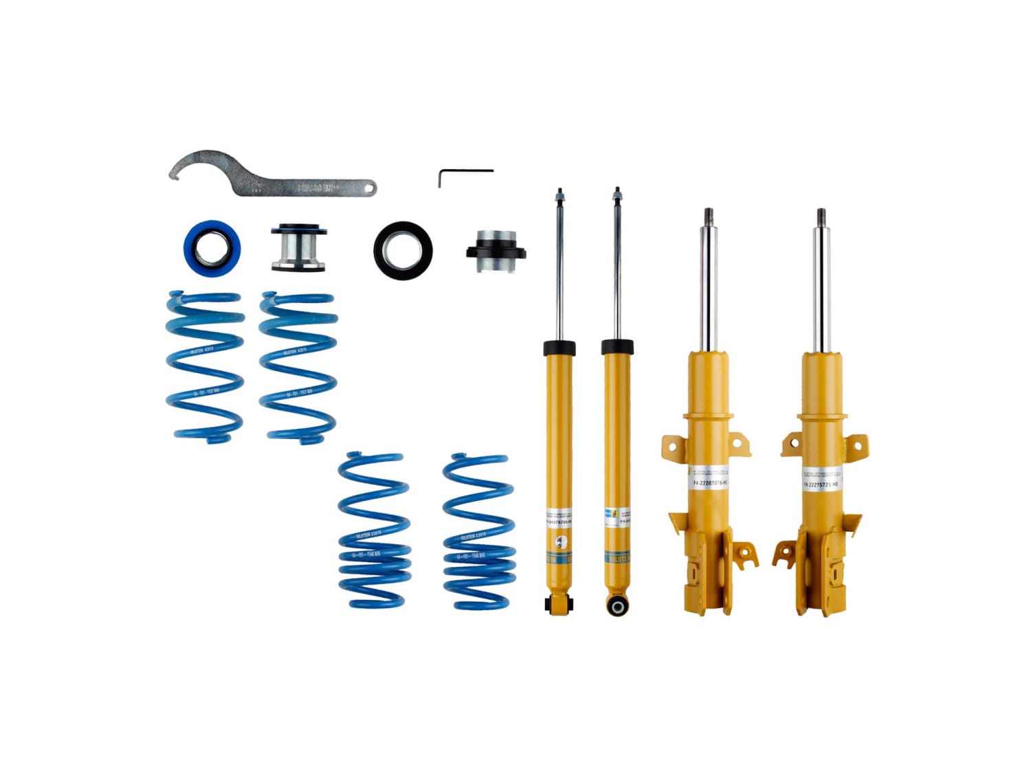 Винтовая подвеска (койловеры) Bilstein B14, Ford Fiesta 7 поколение, 2016-2025 (с регулировками высоты), 47-275713 Винтовая подвеска (койловеры) Bilstein B14, Ford Fiesta 7 поколение, 2016-2025 (с регулировками высоты), 47-275713