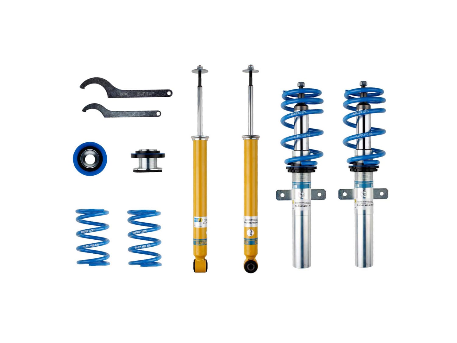 Винтовая подвеска (койловеры) Bilstein B14, Renault Clio 4 поколение, 2012-2025 (с регулировками высоты), 47-286832 Винтовая подвеска (койловеры) Bilstein B14, Renault Clio 4 поколение, 2012-2025 (с регулировками высоты), 47-286832