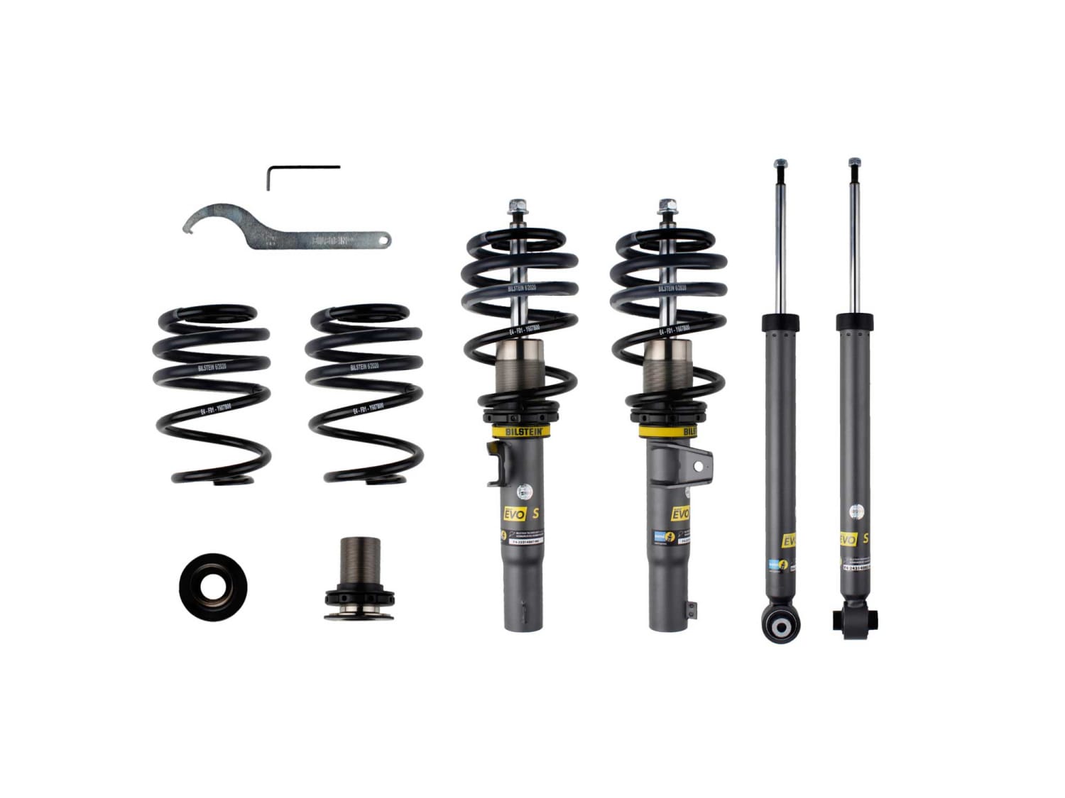 Винтовая подвеска (койловеры) Bilstein EVO S, Volkswagen Golf 8 поколение (CD1), 2019-2025 (с регулировками высоты), 47-313750 Винтовая подвеска (койловеры) Bilstein EVO S, Volkswagen Golf 8 поколение (CD1), 2019-2025 (с регулировками высоты), 47-313750