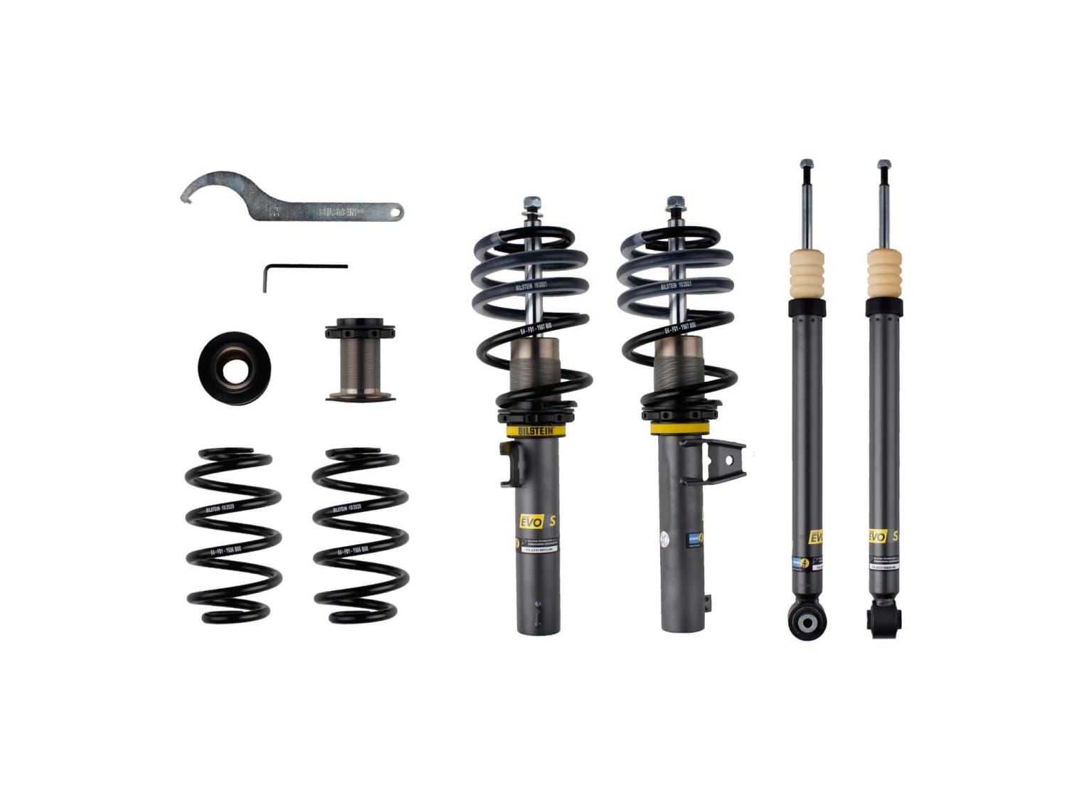 Винтовая подвеска (койловеры) Bilstein EVO S, Skoda Octavia 4 поколение (NX), 2019-2025 (с регулировками высоты), 47-313774 Винтовая подвеска (койловеры) Bilstein EVO S, Skoda Octavia 4 поколение (NX), 2019-2025 (с регулировками высоты), 47-313774