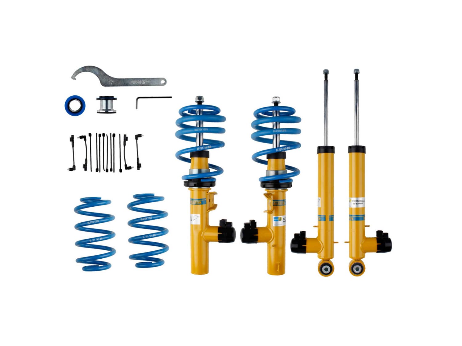 Винтовая подвеска (койловеры) Bilstein B16 Track (DT), SEAT Leon 3 поколение, 2012-2020 (с регулировками высоты), 49-279641 Винтовая подвеска (койловеры) Bilstein B16 Track (DT), SEAT Leon 3 поколение, 2012-2020 (с регулировками высоты), 49-279641